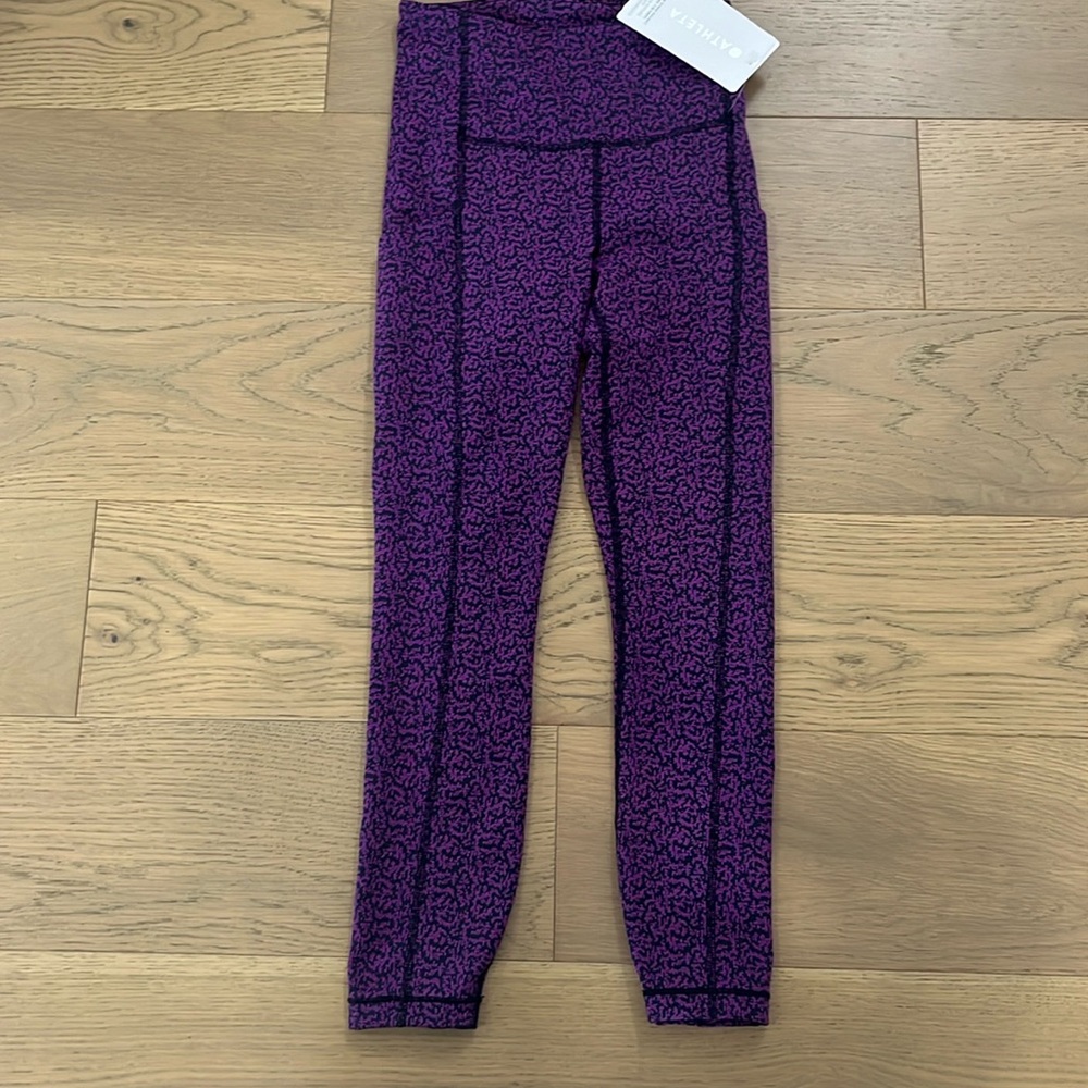 BNWT Athleta Girls Ultimate Stash Pocket Textured 7/8 Tight Size XXS